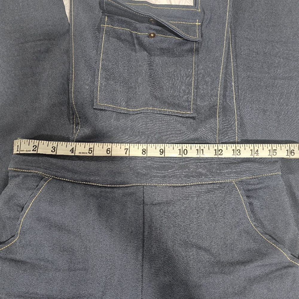 Unique Vintage Dark Denim Overalls - Picture 9 of 12